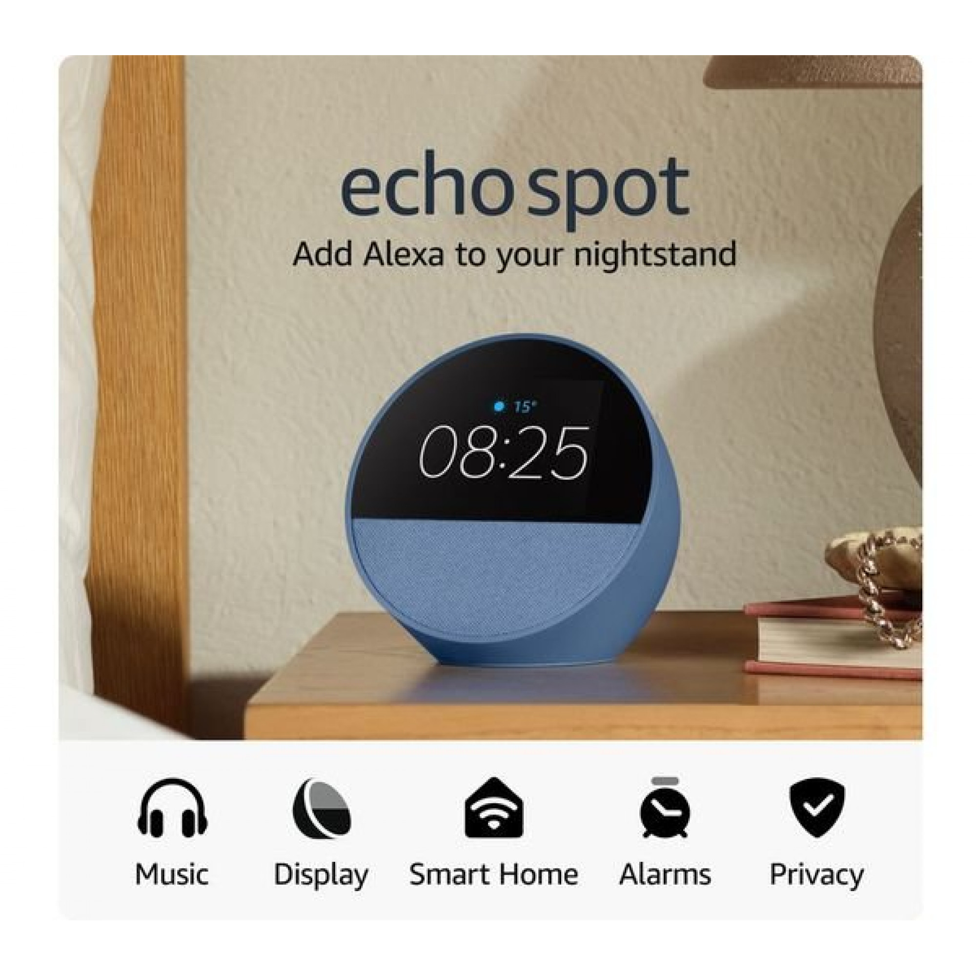 Amazon Echo Spot (2024) - Oceaanblauw