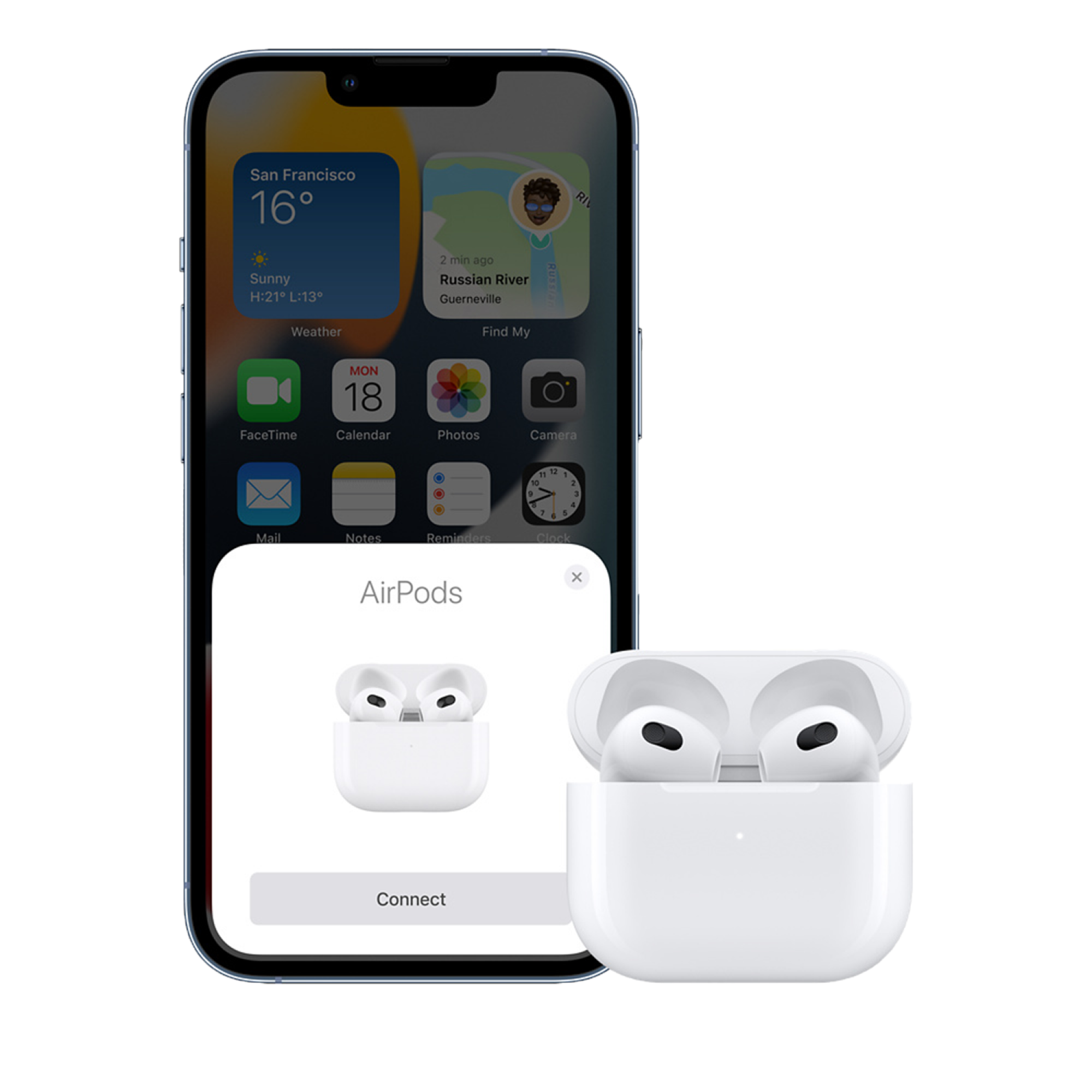 Apple AirPods 3e generatie met Magsafe-oplaadcase Apple AirPods 3e generatie met Magsafe-oplaadcase