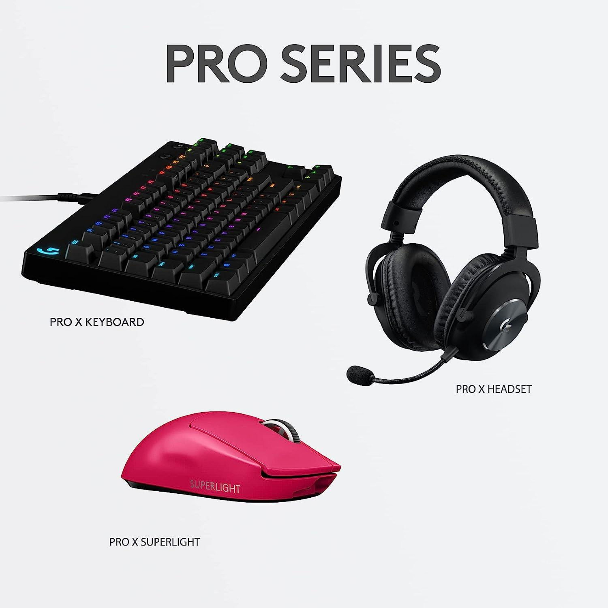 Logitech G PRO X (Superlight Draadloos) - Magenta