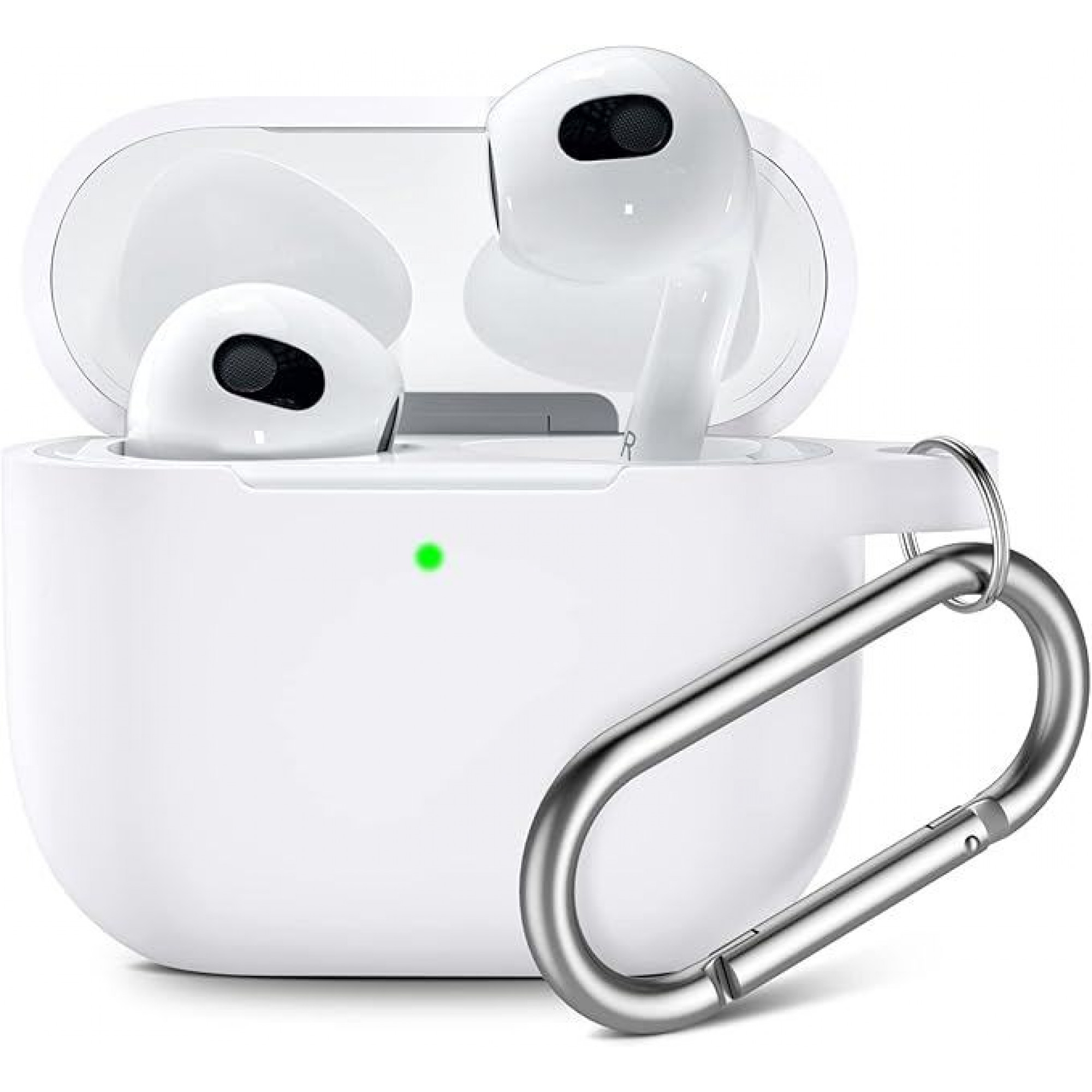 Siliconen hoesje voor Apple AirPods - Wit Siliconen hoesje voor Apple AirPods - Wit