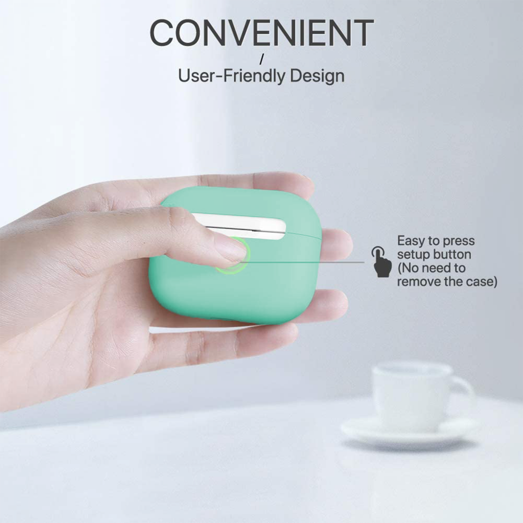 Vloeibaar siliconen hoesje voor Apple AirPods Pro - Lichtgroen Vloeibaar siliconen hoesje voor Apple AirPods Pro - Lichtgroen